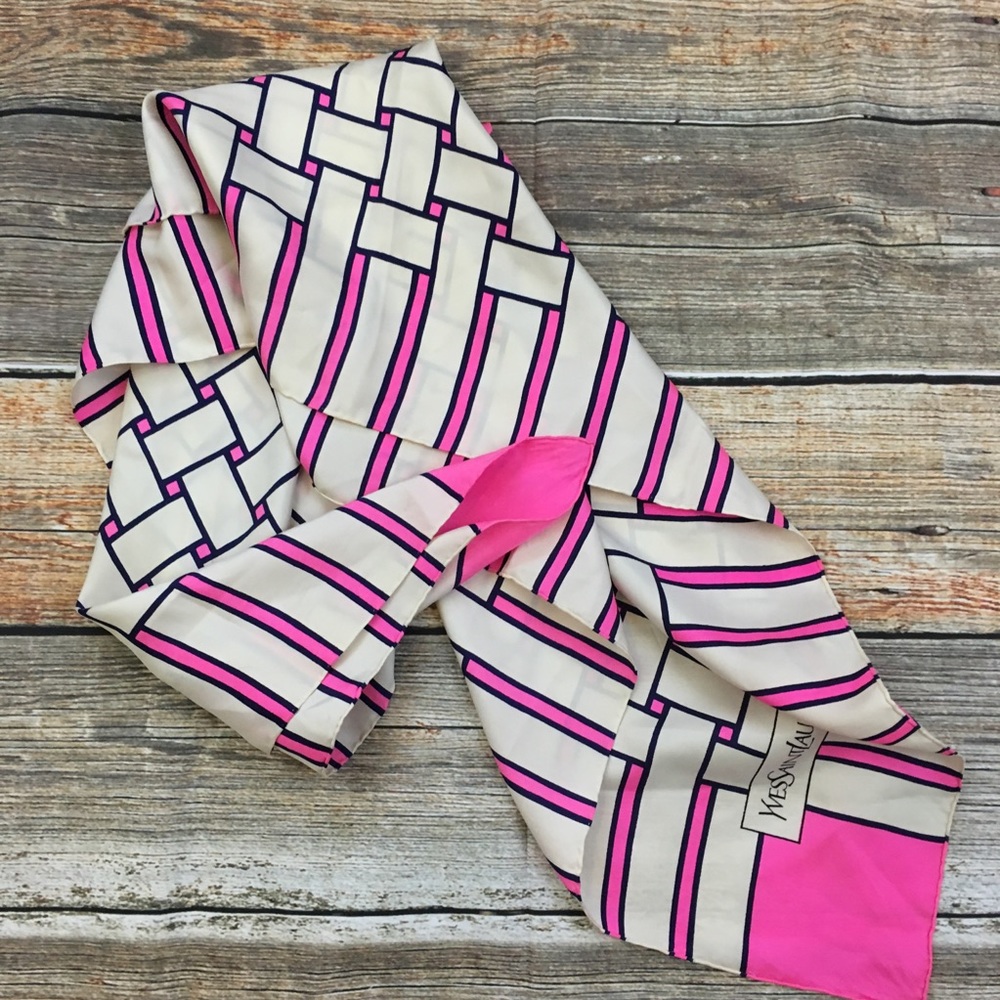 Yves Saint Laurent | Silk Woven Print Scarf - Picture 2 of 8